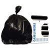Clearance 24 in. x 32 in. 16 gal. 1 mil Linear Low Density Can Liners with Sizing - Black (250/Carton) Trash & Waste Bins