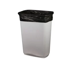 Clearance 24 in. x 32 in. 16 gal. 1 mil Linear Low Density Can Liners with Sizing - Black (250/Carton) Trash & Waste Bins