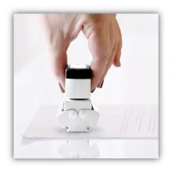 Outlet 1.63 in. x 0.5 in. ENTERED Pre-Inked Shutter Stamp - Blue Mailing, Packing & Shipping