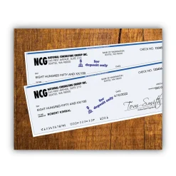 Best 1.63 in. x 0.5 in. FOR DEPOSIT ONLY Pre-Inked Shutter Stamp - Blue Mailing, Packing & Shipping