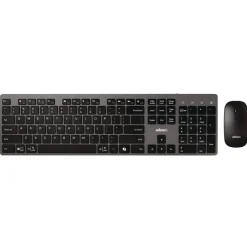 Best 2.4 GHz Frequency 30 ft. Wireless Range Keyboard and Mouse - Gray/Black Office Electronics & Batteries