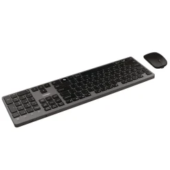 Best 2.4 GHz Frequency 30 ft. Wireless Range Keyboard and Mouse - Gray/Black Office Electronics & Batteries