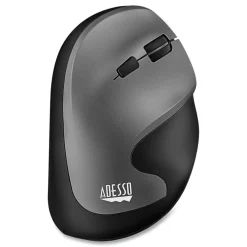 Discount iMouse 2.4 GHz Frequency 33 ft. Wireless Range Right Hand Use Antimicrobial Vertical Wireless Mouse - Black/Granite Office Electronics & Batteries