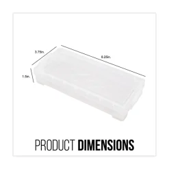 Discount 8.25 in. x 3.75 in. x 1.5 in. Super Stacker Pencil Box - Clear Pens, Pencils & Markers