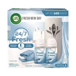 Clearance Freshmatic Ultra Automatic Starter Kit - Fresh Linen (4/Carton) Odor Control