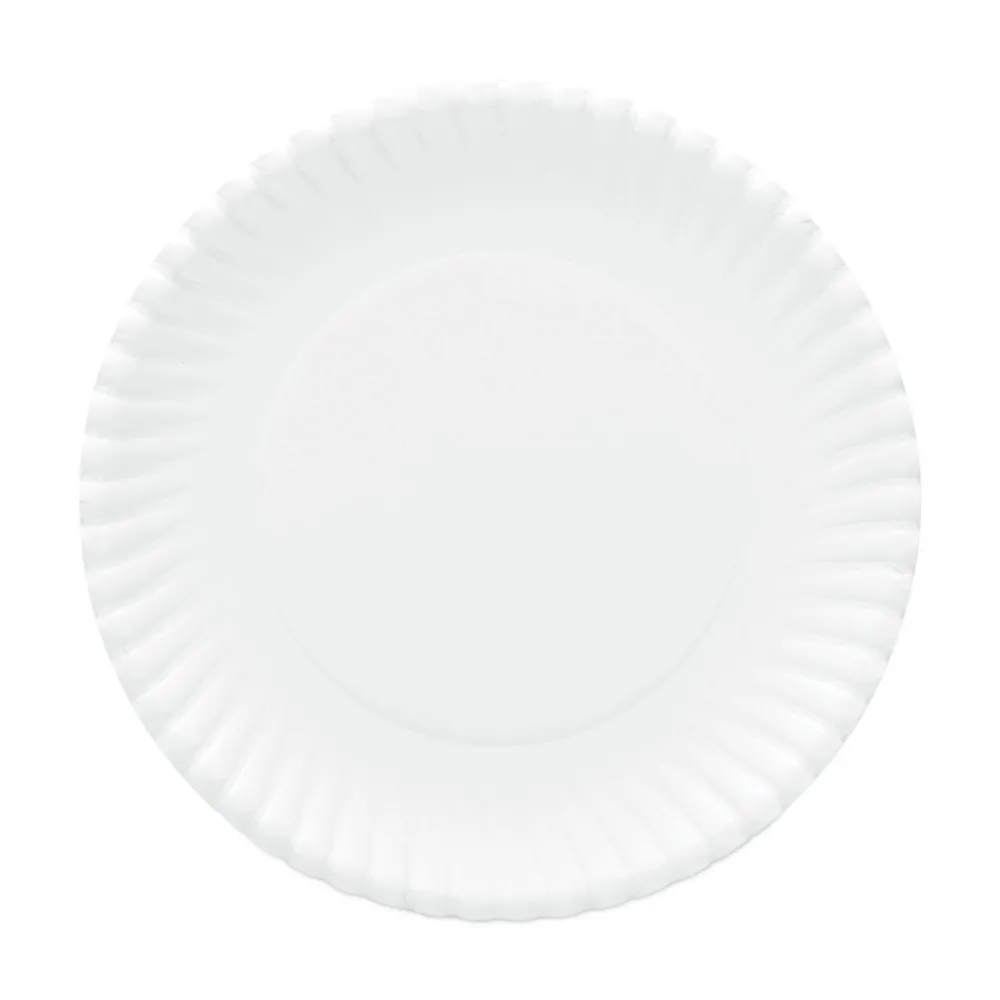 Online 9 in. Diameter Original Heavyweights Paper Plates - White (120/Pack, 8 Packs/Carton) Tabletop And Serveware