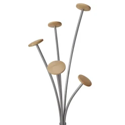 Online 13.97 x 14 x 73.62 Festival 5-Knob Coat Stand with Umbrella Holder - Gray Cleaning & Janitorial Supplies