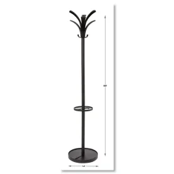 Outlet 13.75w x 13.75d x 66.25h Brio Coat Stand - Black Storage & Organization