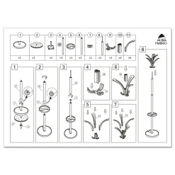 Outlet 13.75w x 13.75d x 66.25h Brio Coat Stand - Black Storage & Organization