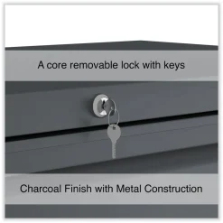 New 25499 36 in. x 18.63 in. x 67.63 in. 5 Lateral File Drawer - Legal/Letter/A4/A5 Size - Charcoal Office Furniture & Lighting