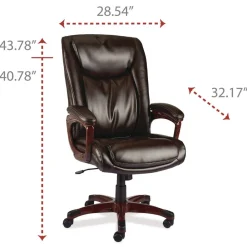 Best 17.13 in. - 20.12 in. Seat Height Darnick Series Manager Chair Supports Up to 275 lbs. - Brown Office Furniture & Lighting