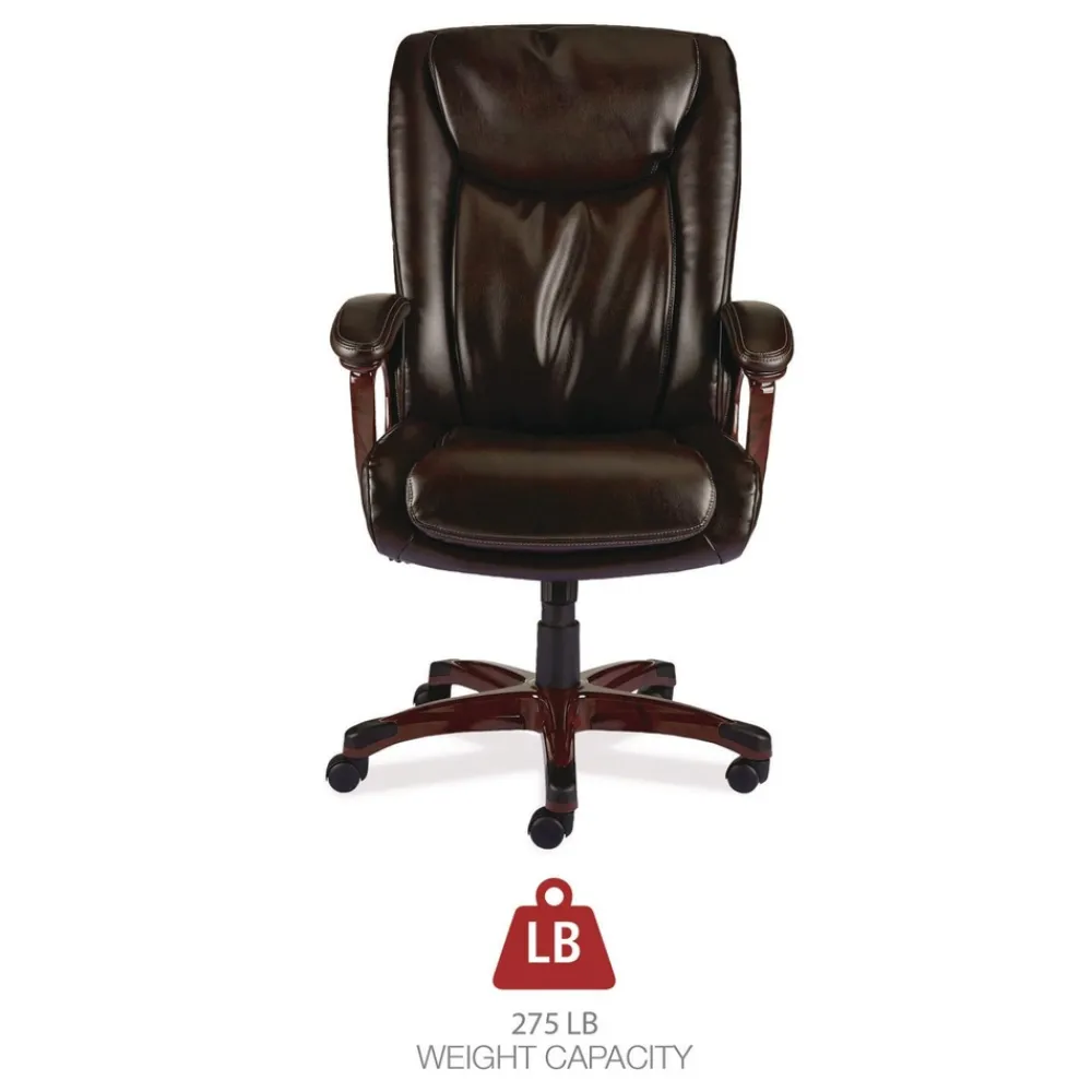 Best 17.13 in. - 20.12 in. Seat Height Darnick Series Manager Chair Supports Up to 275 lbs. - Brown Office Furniture & Lighting
