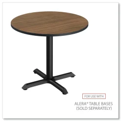 35.5 in. Diameter Round Reversible Laminate Table Top - Espresso/Walnut Office Furniture & Lighting