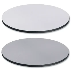 Clearance 35.5 in. Diameter Round Reversible Laminate Table Top - White/Gray Office Furniture & Lighting