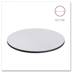 Clearance 35.5 in. Diameter Round Reversible Laminate Table Top - White/Gray Office Furniture & Lighting