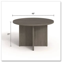 New 48 in. Diameter Seville Round Conference Table - Walnut Office Furniture & Lighting