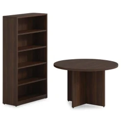 Clearance 48 in. Diameter Seville Round Conference Table - Mahogany Office Furniture & Lighting