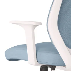 Online 17.09 in. to 20.83 in. Seat Height Up to 275 lbs. Wessex Ergonomic Fabric Mesh Swivel Task Chair - Seafoam Seat/Back, White Base Office Furniture & Lighting