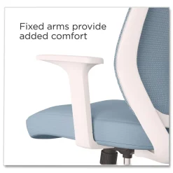 Online 17.09 in. to 20.83 in. Seat Height Up to 275 lbs. Wessex Ergonomic Fabric Mesh Swivel Task Chair - Seafoam Seat/Back, White Base Office Furniture & Lighting