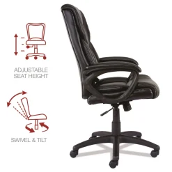 Discount 18.15 in. to 21.77 in. Seat Height Brosna Series Mid-Back Task Chair Supports Up to 250 lbs. - Black Seat/Back, Black Base Office Furniture & Lighting