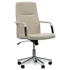 Clearance 18.19 in. to 21.93 in. Seat Height Leather Task Chair Supports Up to 275 lb - White Seat/White Back Office Furniture & Lighting