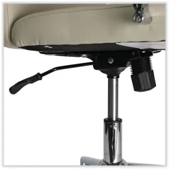 Clearance 18.19 in. to 21.93 in. Seat Height Leather Task Chair Supports Up to 275 lb - White Seat/White Back Office Furniture & Lighting