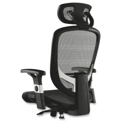 Best 17.24 in. to 20.98 in. Seat Height Support Up to 275 lbs. Minerva Ergonomic Mesh Swivel Task Chair - Black Seat/Back, Silver Base Office Furniture & Lighting
