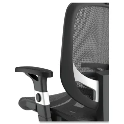 Best 17.24 in. to 20.98 in. Seat Height Support Up to 275 lbs. Minerva Ergonomic Mesh Swivel Task Chair - Black Seat/Back, Silver Base Office Furniture & Lighting