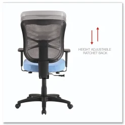 Clearance 17.9 in. to 21.8 in. Seat Height Elusion Series Mesh Mid-Back Swivel/Tilt Chair Supports Up to 275 lbs. - Light Blue Office Furniture & Lighting