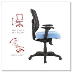 Clearance 17.9 in. to 21.8 in. Seat Height Elusion Series Mesh Mid-Back Swivel/Tilt Chair Supports Up to 275 lbs. - Light Blue Office Furniture & Lighting