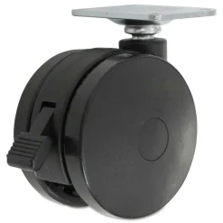 Hot 2 in. Wheel Grip Ring Stem Casters for Height-Adjustable Table Bases - Black (4/Set) Office Furniture & Lighting