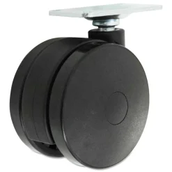 Hot 2 in. Wheel Grip Ring Stem Casters for Height-Adjustable Table Bases - Black (4/Set) Office Furniture & Lighting