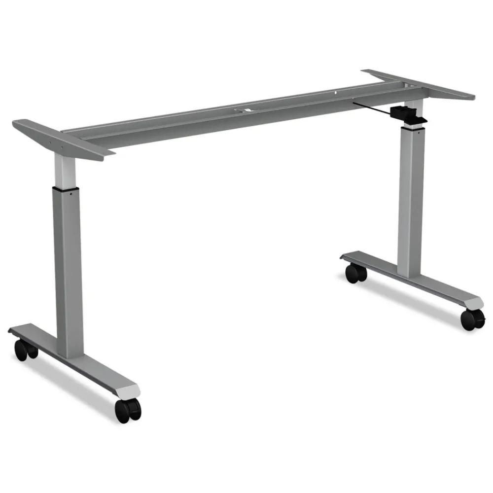 Hot 2 in. Wheel Grip Ring Stem Casters for Height-Adjustable Table Bases - Black (4/Set) Office Furniture & Lighting