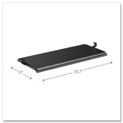 Best 30.7 in. x 13 in. AdaptivErgo Clamp-On Keyboard Tray - Black Office Furniture & Lighting