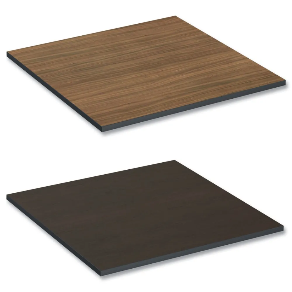 Hot 35.38 in. x 35.38 in. Square Reversible Laminate Table Top - Espresso/Walnut Office Furniture & Lighting