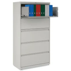 Discount 36 in. x 18.63 in. x 67.63 in. 5 Lateral File Drawer - Legal/Letter/A4/A5 Size - Light Gray Office Furniture & Lighting