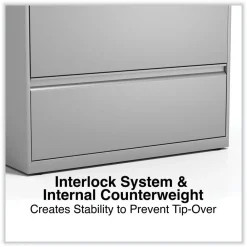 Discount 36 in. x 18.63 in. x 67.63 in. 5 Lateral File Drawer - Legal/Letter/A4/A5 Size - Light Gray Office Furniture & Lighting