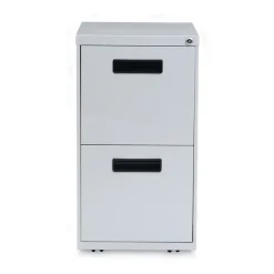 Sale 14.96 in. x 19.29 in. x 27.75 in. 2 Legal/Letter-Size File Drawers Left or Right File Pedestal - Light Gray Office Furniture & Lighting
