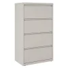 Discount 30 in. x 18.62 in. x 52.5 in. 4 Legal/Letter-Size File Drawers Lateral File Cabinet - Light Gray Office Furniture & Lighting