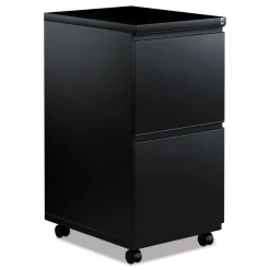 Discount 14.96 in. x 19.29 in. x 27.75 in. 2 Legal/Letter-Size File Drawers Left or Right File Pedestal with Full-Length Pull - Black Office Furniture & Lighting