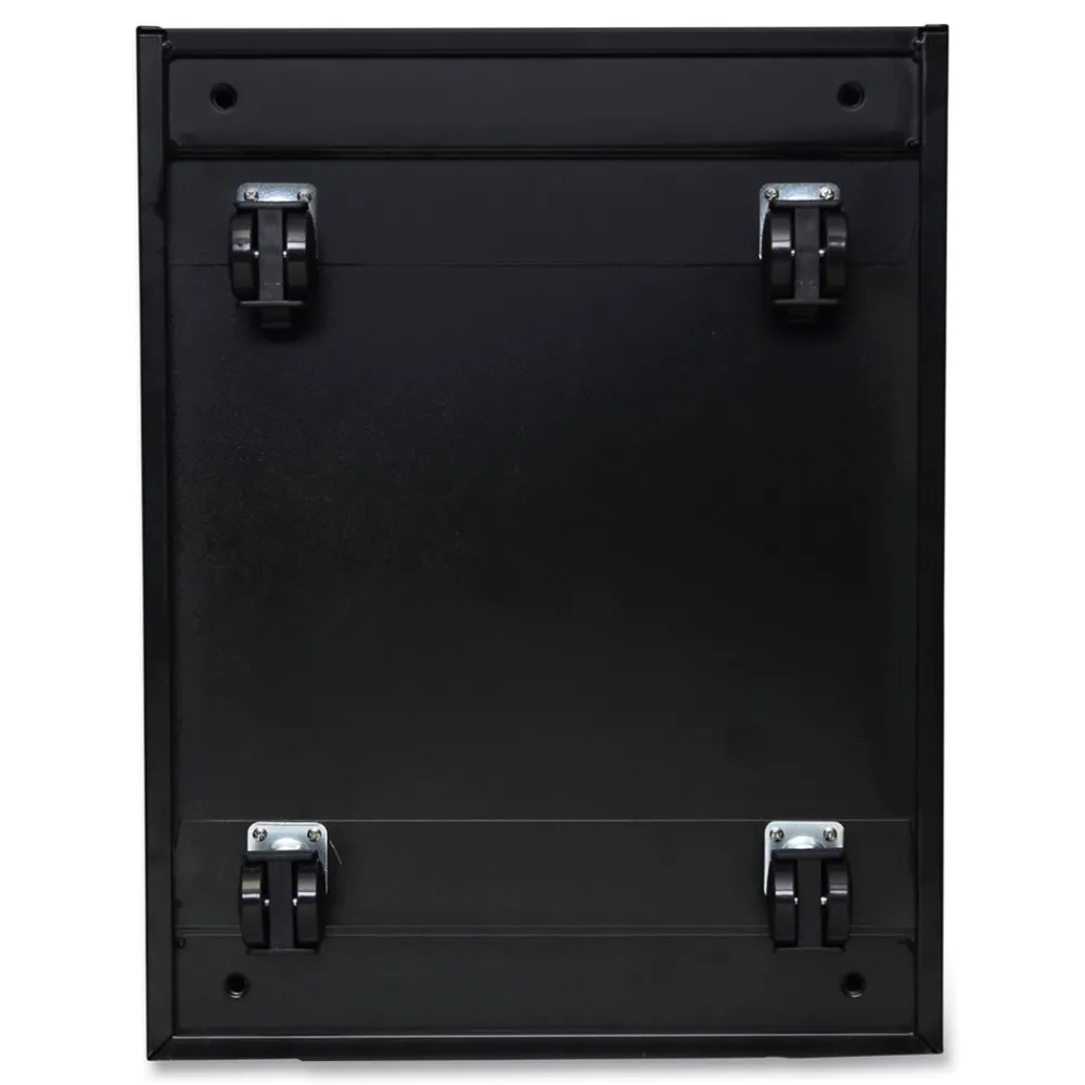 Discount 14.96 in. x 19.29 in. x 27.75 in. 2 Legal/Letter-Size File Drawers Left or Right File Pedestal with Full-Length Pull - Black Office Furniture & Lighting