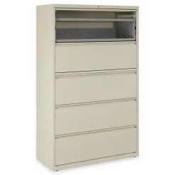 Clearance 42 in. x 18.63 in. x 67.63 in. 5 Legal/Letter/A4/A5 Size Lateral File Drawers - Putty Office Furniture & Lighting