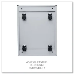 New 14.96 in. x 19.29 in. x 27.75 in. 2 Legal/Letter-Size File Drawers Left or Right File Pedestal with Full-Length Pull - Light Gray Office Furniture & Lighting