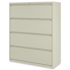Clearance 42 in. x 18.63 in. x 52.5 in. 4 Legal/Letter Size Lateral File Drawers - Putty Office Furniture & Lighting