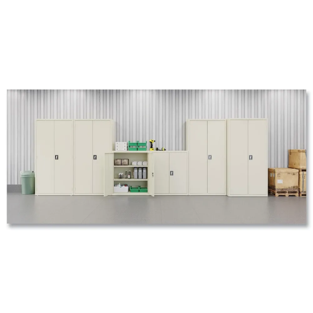 Outlet 36 in. x 18 in. x 42 in. 3 Shelves Economy Assembled Storage Cabinets - Putty Office Furniture & Lighting