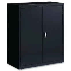 Best 36 in. x 18 in. x 42 in. 3 Shelves Economy Assembled Storage Cabinets - Black Office Furniture & Lighting