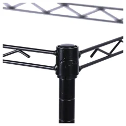 Clearance 15.25 in. x 12.38 in. x 21 in. 1 Shelf 1 Bin Metal Compact File Cart for Side-to-Side Filing - Black Office Furniture & Lighting