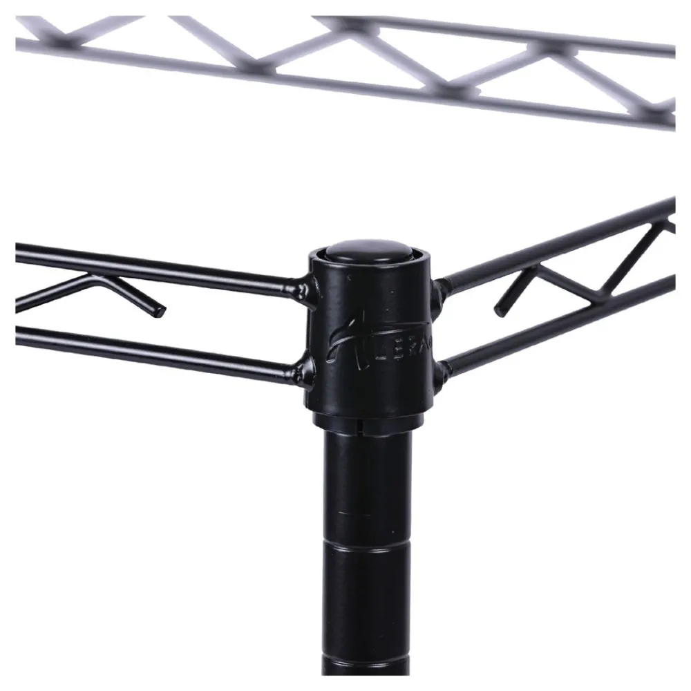 Clearance 15.25 in. x 12.38 in. x 21 in. 1 Shelf 1 Bin Metal Compact File Cart for Side-to-Side Filing - Black Office Furniture & Lighting