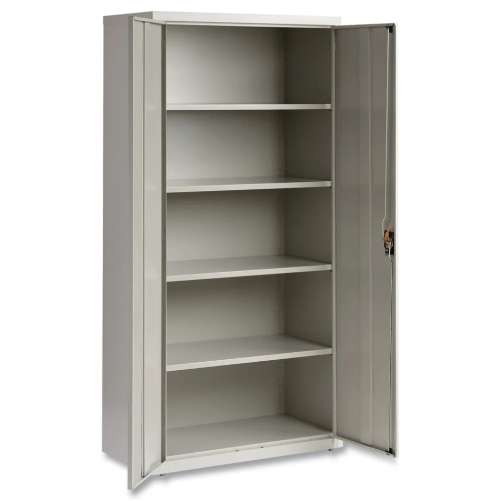 Best 36 in. x 18 in. x 72 in. 5 Shelves Economy Assembled Storage Cabinets - Light Gray Office Furniture & Lighting