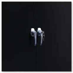 Hot 36 in. x 18 in. x 42 in. Assembled High Storage Cabinet with Adjustable Shelves - Black Office Furniture & Lighting